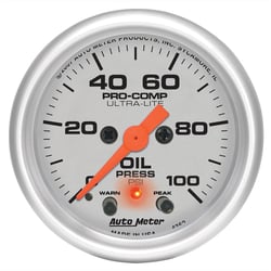 Picture of AutoMeter 4352 Ultra-Lite Oil Pressure Gauge 2-1/16" 0-100 PSI Digital Stepper Motor