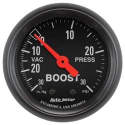 Picture of AutoMeter 2614 Z-Series Boost/Vacuum Gauge 2-1/16" 30inHg-30PSI Mechanical