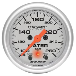 Picture of AutoMeter 4354 Ultra-Lite 2-1/16" Water Temp Gauge 100-260°F Digital Stepper Motor