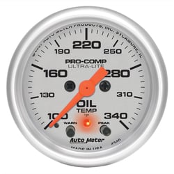 Picture of AutoMeter 4340 Ultra-Lite Oil Temperature Gauge 2-1/16" 100-340°F Digital Stepper Motor