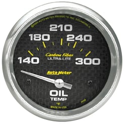 Picture of AutoMeter 4848 Carbon Fiber Oil Temperature Gauge 2-5/8" 140-300°F Electric