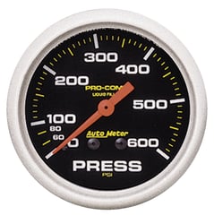 Picture of AutoMeter 5425 Pro-Comp 2-5/8" Mechanical Pressure Gauge 0-600 PSI Liquid Filled