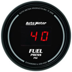 Picture of AutoMeter 6363 Digital Fuel Pressure Gauge 2-1/16" 0-100 PSI Black Red LED