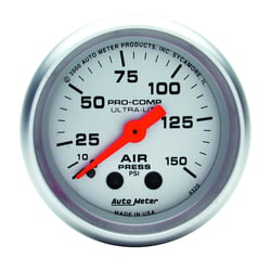 Picture of AutoMeter 4320 Ultra-Lite Mechanical Air Pressure Gauge 2-1/16" 0-150 PSI