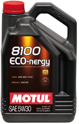 Picture of Motul 102898 8100 Eco-Nergy 5W-30 Full Synthetic Engine Oil - 5 Liter