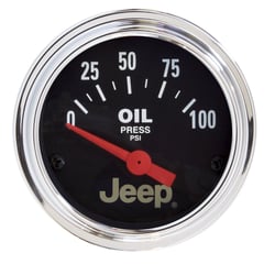 Picture of AutoMeter 880240 Oil Pressure Gauge 2-1/16" 0-100 PSI Electric Jeep Edition