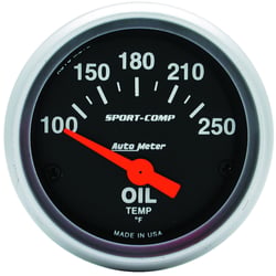Picture of AutoMeter 3347 Sport-Comp 2-1/16" Oil Temperature Gauge 100-250°F Electric