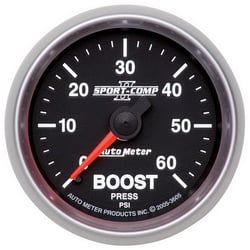 Picture of AutoMeter 3605 Sport-Comp II 2-1/16" Mechanical Boost Gauge 0-60 PSI
