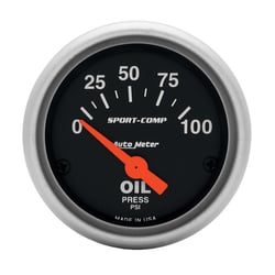 Picture of AutoMeter 3327 Sport-Comp 2-1/16" Electric Oil Pressure Gauge 0-100 PSI
