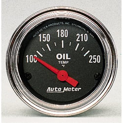 Picture of AutoMeter 2542 Oil Temperature Gauge 2 1/16" 100-250°F Electric Traditional Chrome