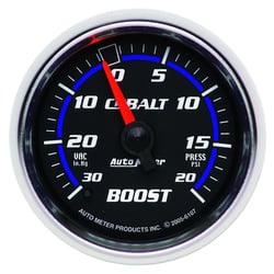 Picture of AutoMeter 6107 Cobalt 2-1/16" Mechanical Boost/Vacuum Gauge 30inHg-20PSI