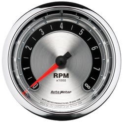 Picture of AutoMeter 1298 American Muscle 3-3/8" Tachometer 8000 RPM In-Dash Chrome