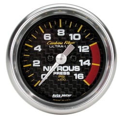 Picture of AutoMeter 4774 Nitrous Pressure Gauge 2-1/16" 0-1600 PSI Digital Stepper Motor Carbon Fiber