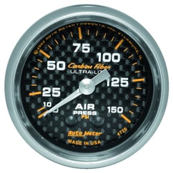 Picture of AutoMeter 4720 Carbon Fiber Air Pressure Gauge 2-1/16" 0-150 PSI Mechanical