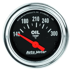 Picture of AutoMeter 2543 Oil Temperature Gauge 2-1/16" 140-300°F Electric Traditional Chrome