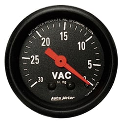 Picture of AutoMeter 2610 Z-Series Mechanical Vacuum Gauge 2-1/16" 0-30 inHg