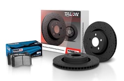 Picture of Hawk Talon Cross-Drilled & Slotted Rotor and HPS Brake Pad Kit