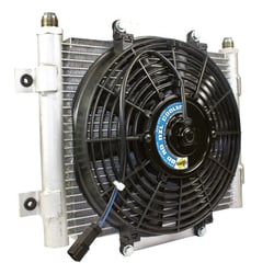 Picture of BD Diesel 1300611 Xtruded Auxiliary Transmission Oil Cooler with Electric Fan