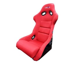 Picture of NRG Innovations FRP-300RD Fiberglass Racing Bucket Seat Red/Black with Cushions and Side Mounts