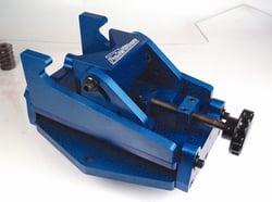 Picture of COMP Cams POW351090 Compound Angle Piston Vise Blue Anodized Aluminum Engine Building Tool