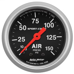 Picture of AutoMeter 3320 Sport-Comp 2-1/16" Mechanical Air Pressure Gauge 0-150 PSI