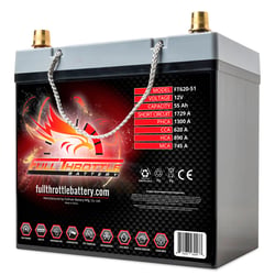 Picture of Fullriver Battery FT620-51 Full Throttle AGM Battery 620 CCA 55Ah Group 51