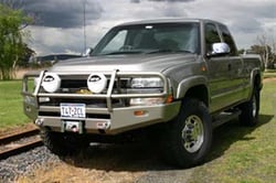 Picture of ARB 3462010 Front Deluxe Bull Bar Winch Mount Bumper