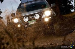Picture of ARB 3423130 Deluxe Front Bull Bar with Winch Mount