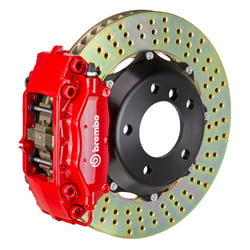 Picture of Brembo 2C1.6001A2 GT 4-Piston Rear Big Brake Kit 328mm Drilled Red