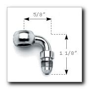 Picture of Russell Performance R4051C 90-Degree Banjo Brake Line Fitting 10mm to AN-3 Male