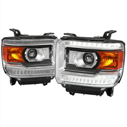 Picture of Spec-D 2LHP-SIE14-DRL-GO Projector Headlights with LED DRL for 2014-2018 GMC Sierra