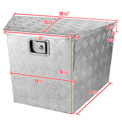 Picture of Spec-D TBOX-ALM09 Heavy Duty Aluminum Storage Box 34x19x18 Inch