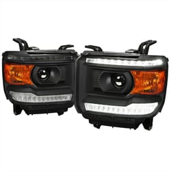 Picture of Spec-D 2LHP-SIE14JM-DRL-GO Projector Headlights with LED DRL for 2014-2018 GMC Sierra