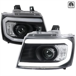 Picture of Spec-D 2LHP-AVA07JM-G2-TM LED DRL Bar Projector Headlights Black Housing