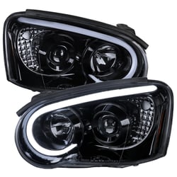 Picture of Spec-D 2LHP-WRX05G-G2-TM LED Light Bar Projector Headlights Glossy Black Smoke Lens