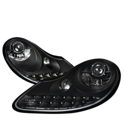 Picture of Spec-D LHP-BOX97JM-TM Projector Headlights Black Housing Clear Lens for 1997-2004 Porsche Boxster