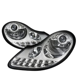 Picture of Spec-D LHP-BOX97-TM Chrome Projector Headlights with LED DRL and Turn Signals for Porsche Boxster 986 and 911 996