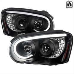 Picture of Spec-D 2LHP-WRX05JM-G2-TM LED DRL Projector Headlights Matte Black Clear Lens