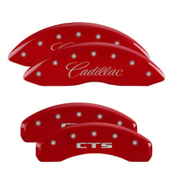 Picture of MGP Caliper Covers 35013SCTSRD Red Powder Coated Brake Caliper Covers for Cadillac CTS
