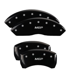 Picture of MGP Caliper Covers 22110SMGPBK Set of 4 caliper covers, Engraved Front and Rear: MGP, Black powder coat finish, silver characters.