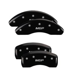 Picture of MGP Caliper Covers 26057SMGPBK Set Of 4 Caliper Covers Engraved Front And Rear MGP Black Finish Silver Characters 2020-2020 Mazda MX-5 