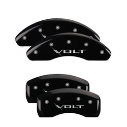 Picture of MGP Caliper Covers 14220SVLTBK Chevrolet Volt Engraved Brake Caliper Covers Black