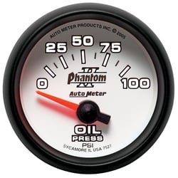 Picture of AutoMeter 7527 Phantom II Oil Pressure Gauge 2-1/16" 0-100 PSI Electric