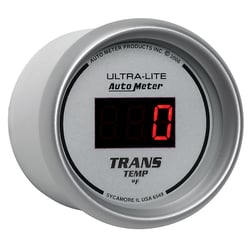 Picture of AutoMeter 6549 Digital Transmission Temperature Gauge 2-1/16" 0-340°F Silver Red LED