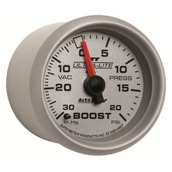 Picture of AutoMeter 4907 Ultra-Lite II Boost/Vacuum Gauge 2-1/16" 30inHg-20PSI Mechanical
