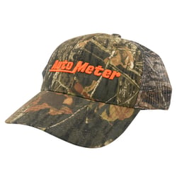 Picture of AutoMeter 0444 Mesh Back Hat Hunting Camo with Blaze Orange Logo