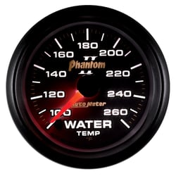 Picture of AutoMeter 7555 Phantom II Water Temperature Gauge 2-1/16" 100-260°F Digital Stepper Motor