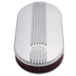 Picture of Edelbrock 41199 Pro-Flo Satin Large Oval Cast Air Cleaner Dual-Quad 2.4" Element