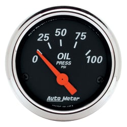 Picture of AutoMeter 1426 Designer Black 2-1/16" Electric Oil Pressure Gauge 0-100 PSI