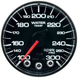 Picture of AutoMeter P346328 Spek 2-1/16" Water Temperature Gauge 100-300°F Black